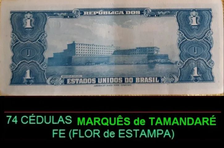 74 Cédulas de 1 CZ Marquês de Tamandaré - Fe (Flor de estampa)  - Foto 2