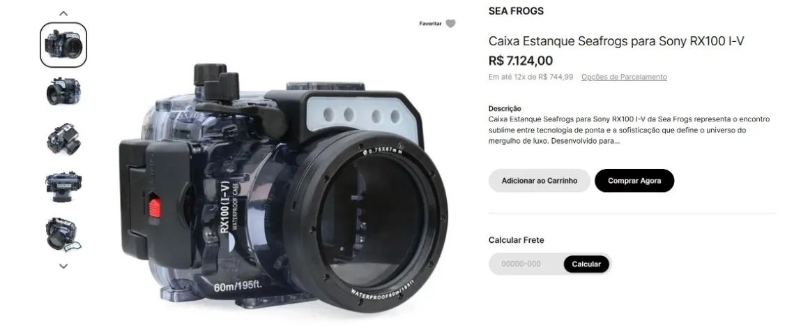 Seafrog RX100 I-V - Caixa Estanque - Prova d'água -  Aquatica