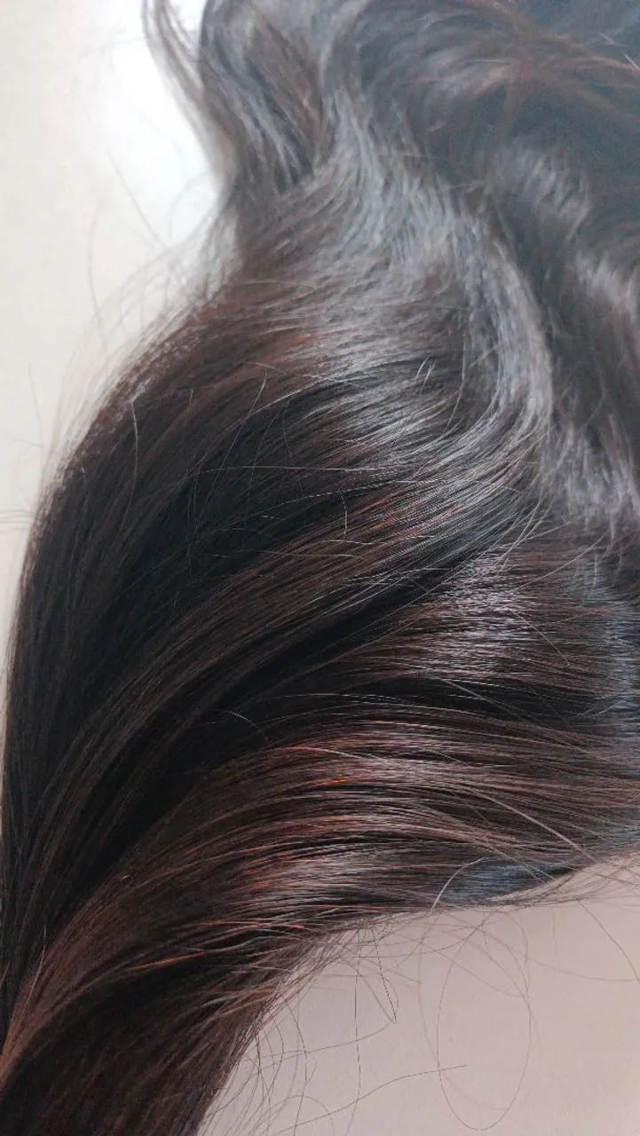 Cabelo brasileiro do sul castanho médio 50cm - Foto 5