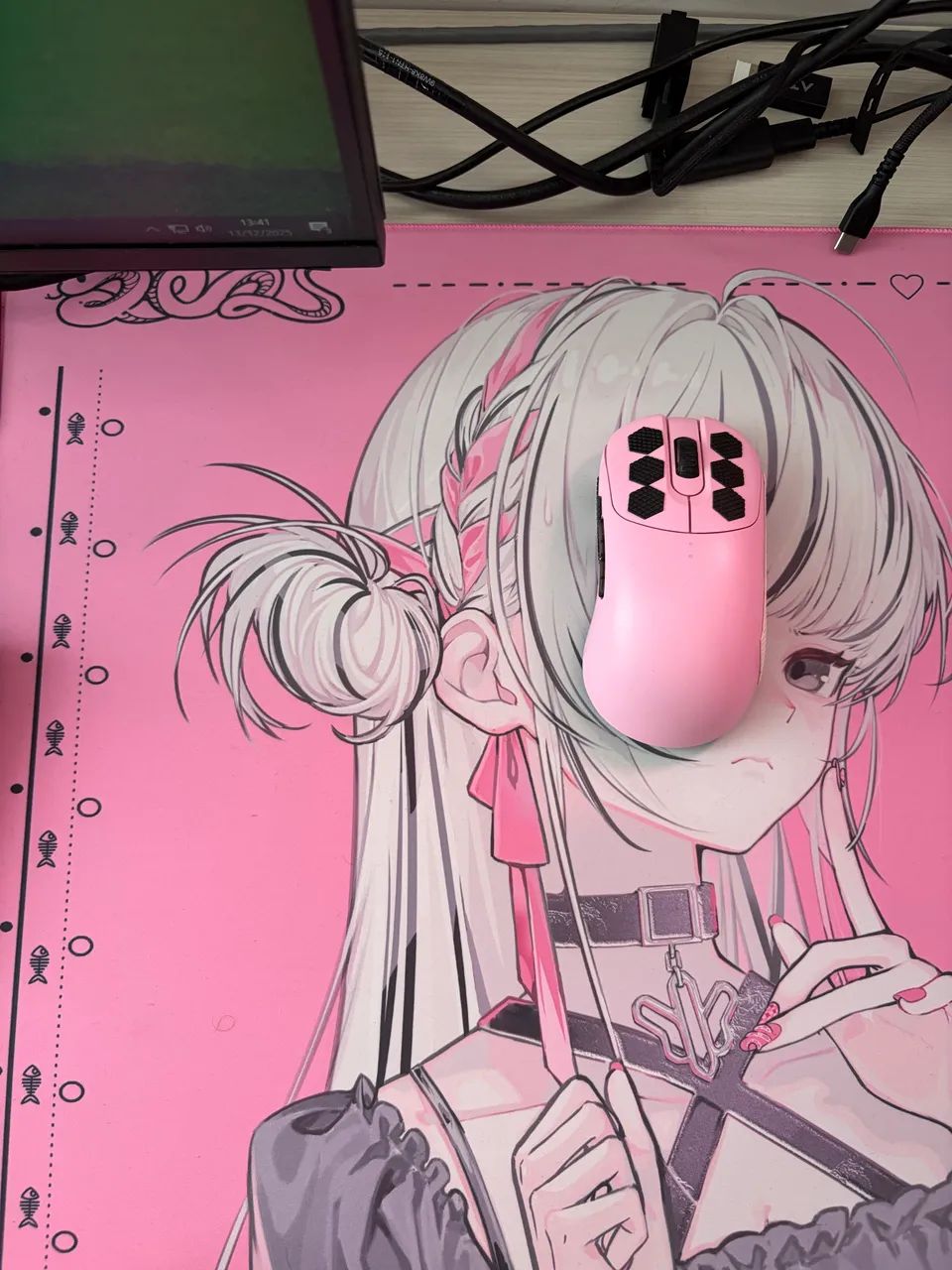 MOUSE VAXEE NP 01-S ROSA + MOUSEPAD MAOMAOSHE - Foto 2
