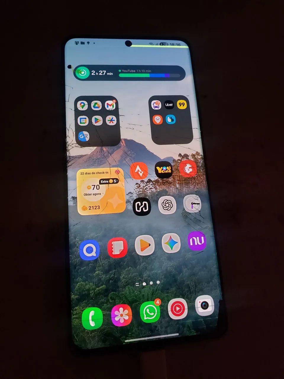 S21 Ultra 256GB tela quebrada