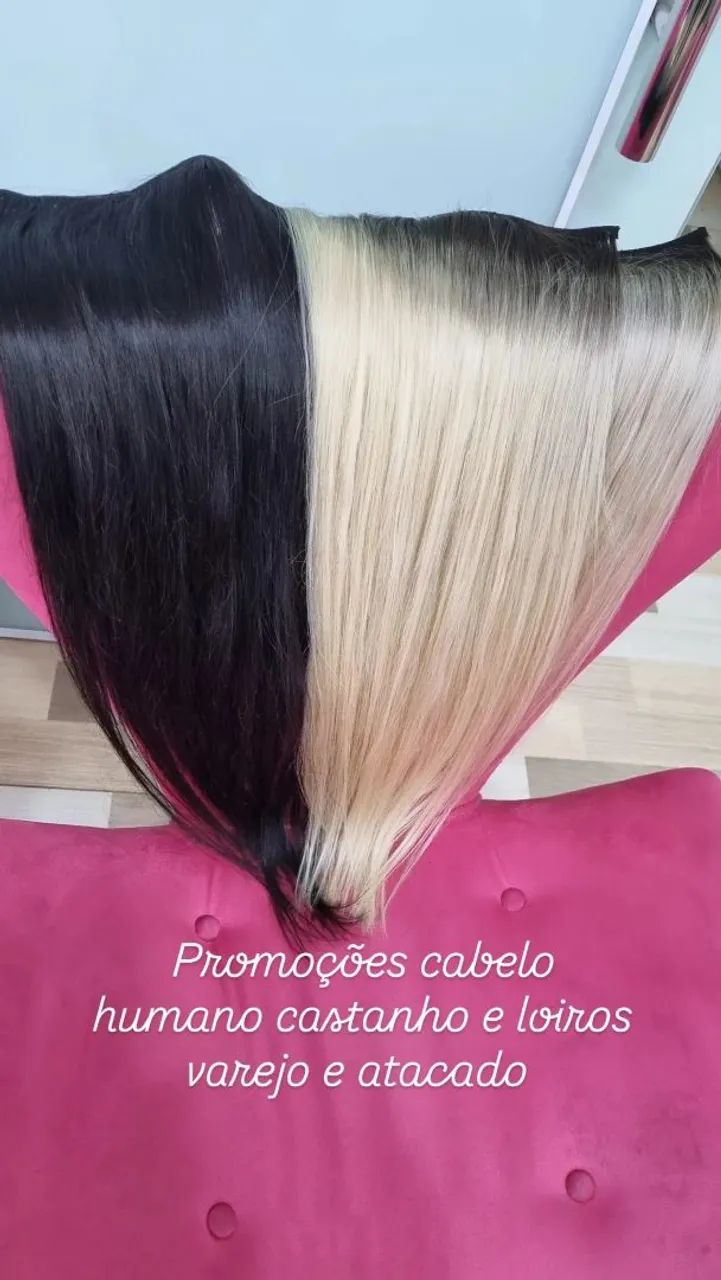 Cabelo Humano Castanho Natural 55cm - Foto 4