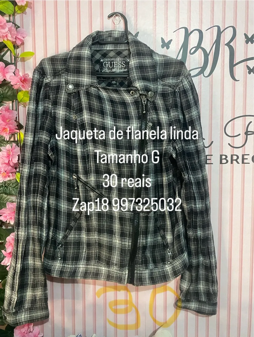 Jaqueta de flanela Guess Tam. G
