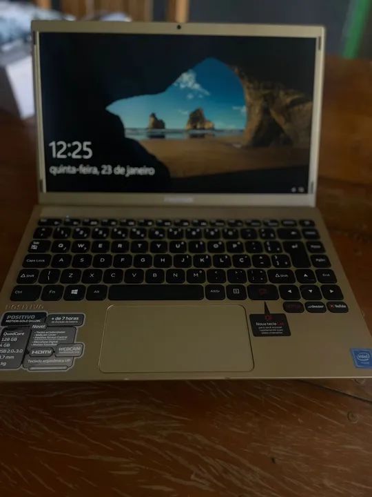 Notebook Positivo Intel Quad Core 4gb 128gb Win10 Gold 14.1 apenas 1,600 - Foto 2