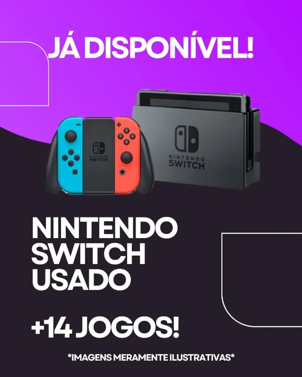 NINTENDO SWITCH V2 + 14 JOGOS E MAIS!