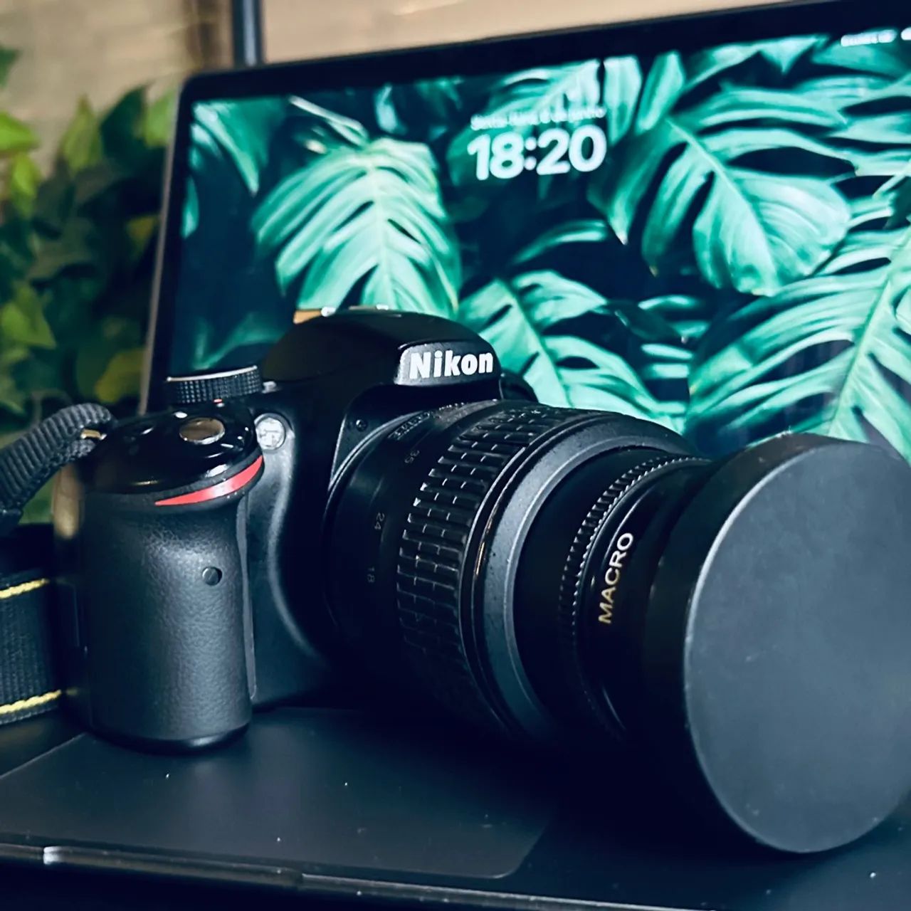 Lente Macro Nikon D3200 Câmera NIKON D3200 Lente 18-55