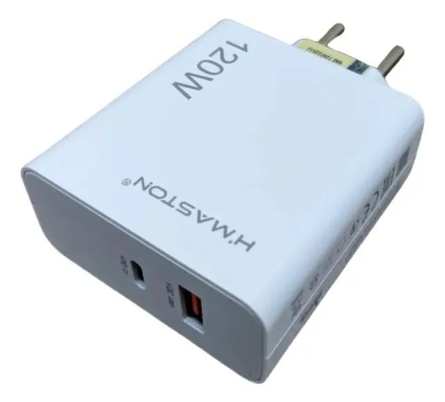 Carregador Turbo 120W Usb X Tipo C Hmaston Y73-4 Celular Android e IOs Xiaomi e iPhone  - Foto 2