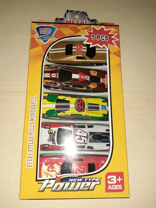 Carrinhos de corrida metal Power - 5 peças