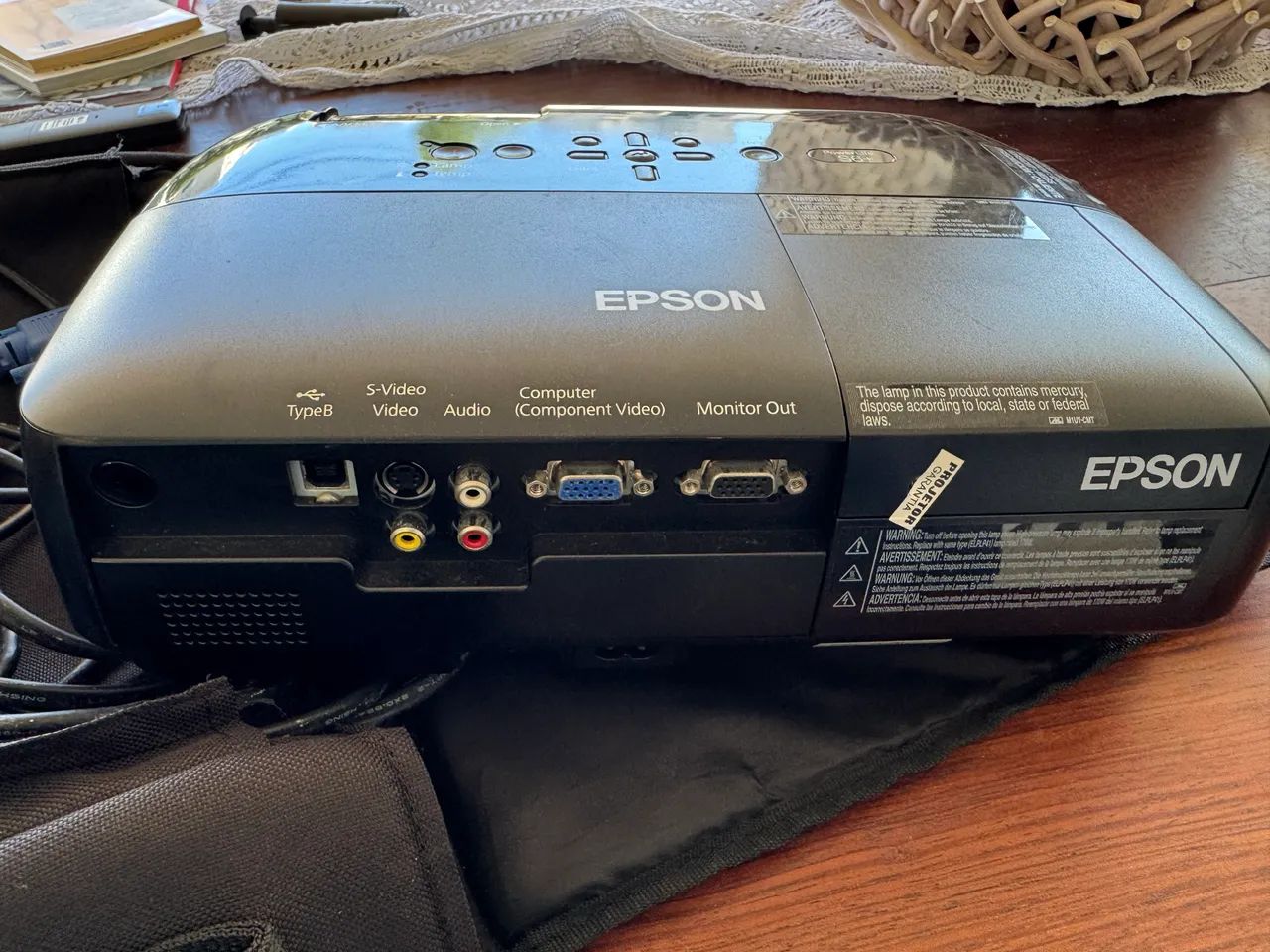 Retro Projetor Data Show Profissional Epson Porwerlite S6+