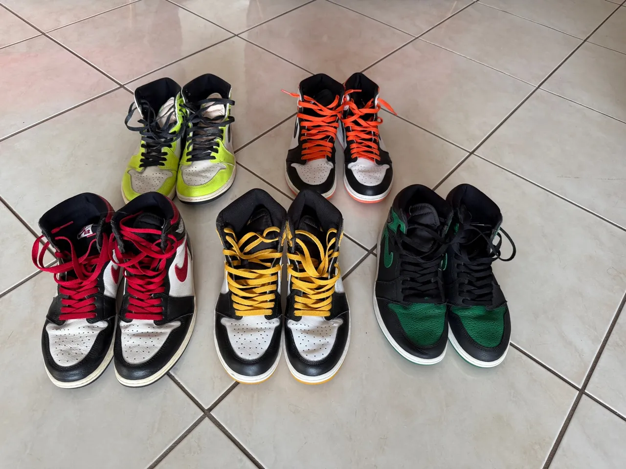 5 pares de Air Jordan cano alto tamanho 42 original