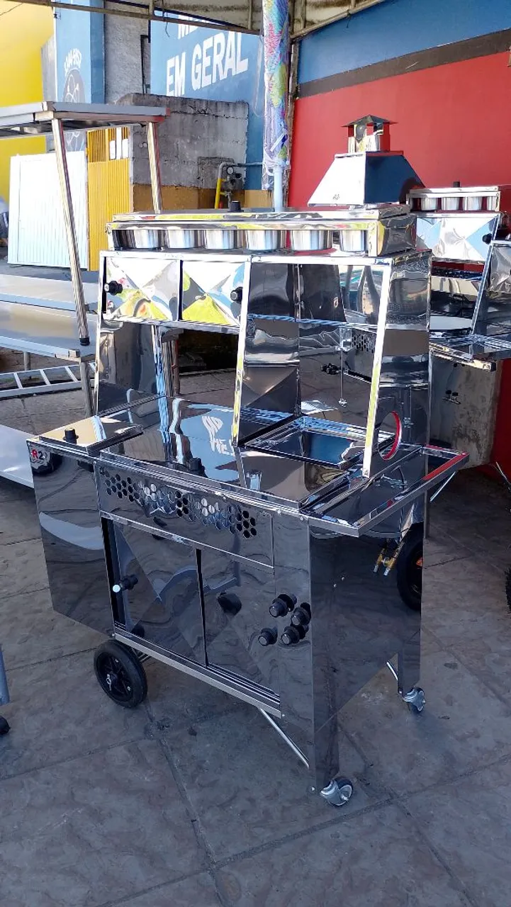 Carrinho hot dog inox * Novo
