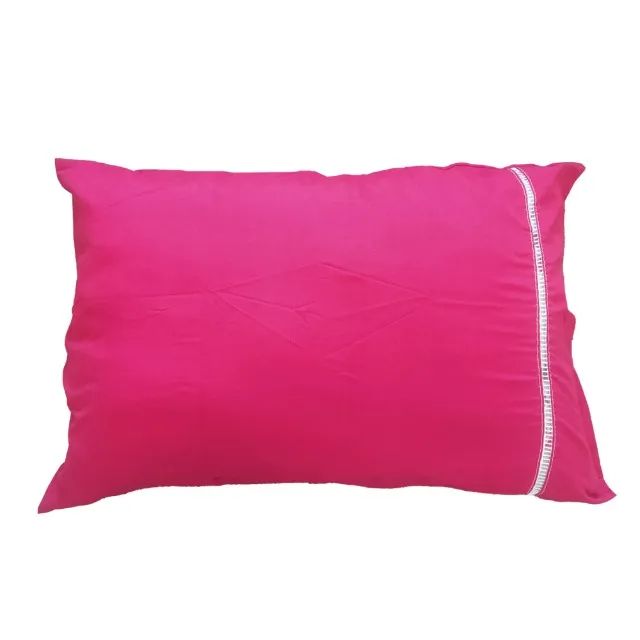 KIT 2 Fronha Avulsa 100% Algodão Percal 250 Fio Ponto Palito Vermelho Envio Correios Moto - Foto 4