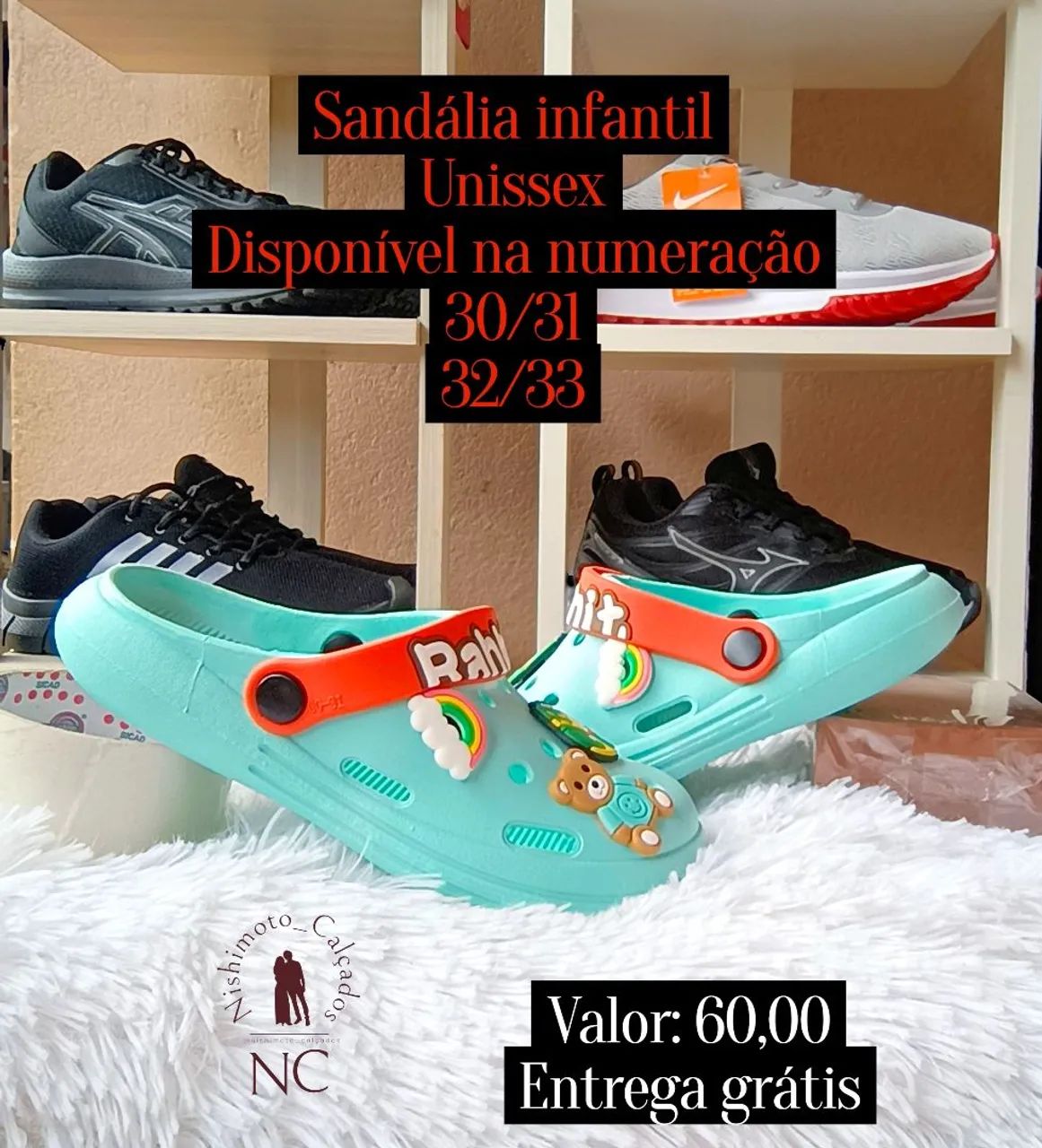 Sandália infantil n° 30/31 e 32/33-entrega grátis 