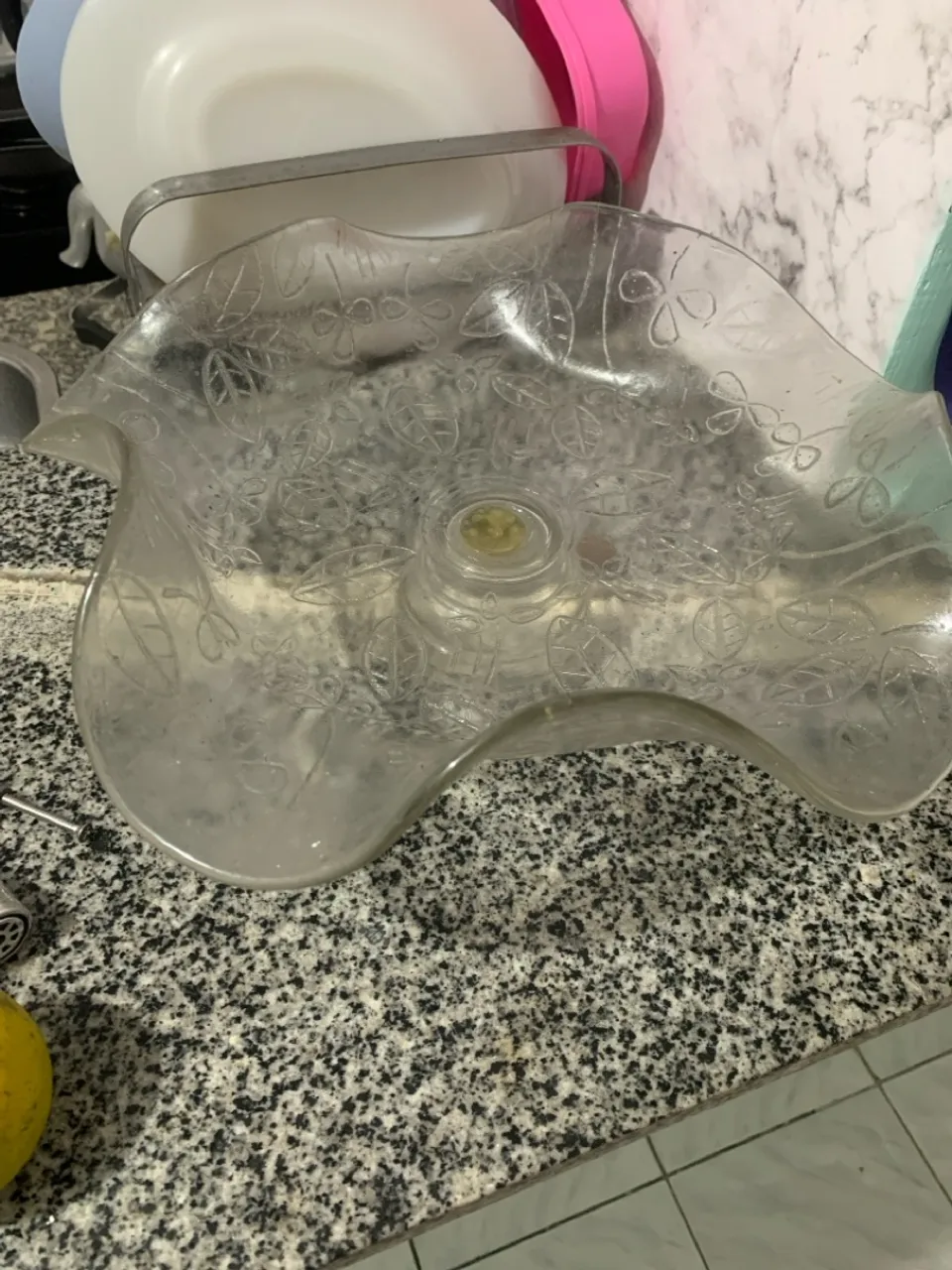 Fruteira de vidro