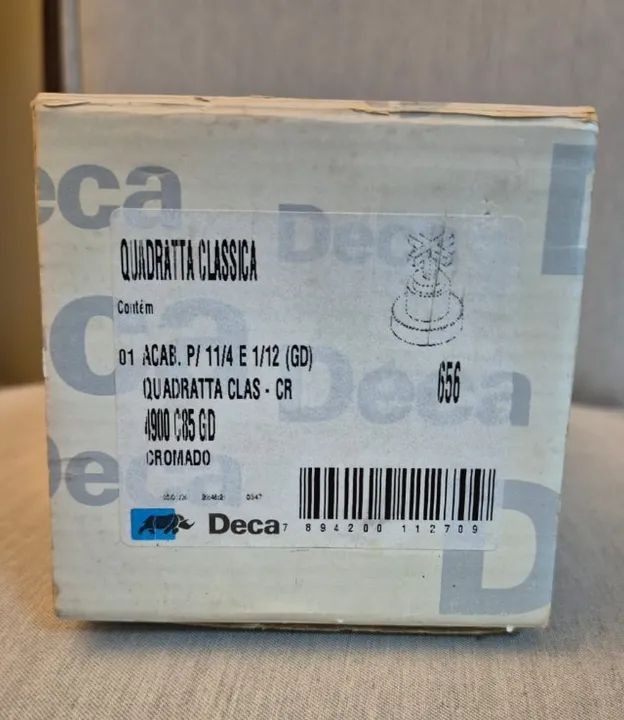 Acabamento Quadratta Clássica Deca p/registro d/pressão 1/2 3/4 Cromado - Foto 3