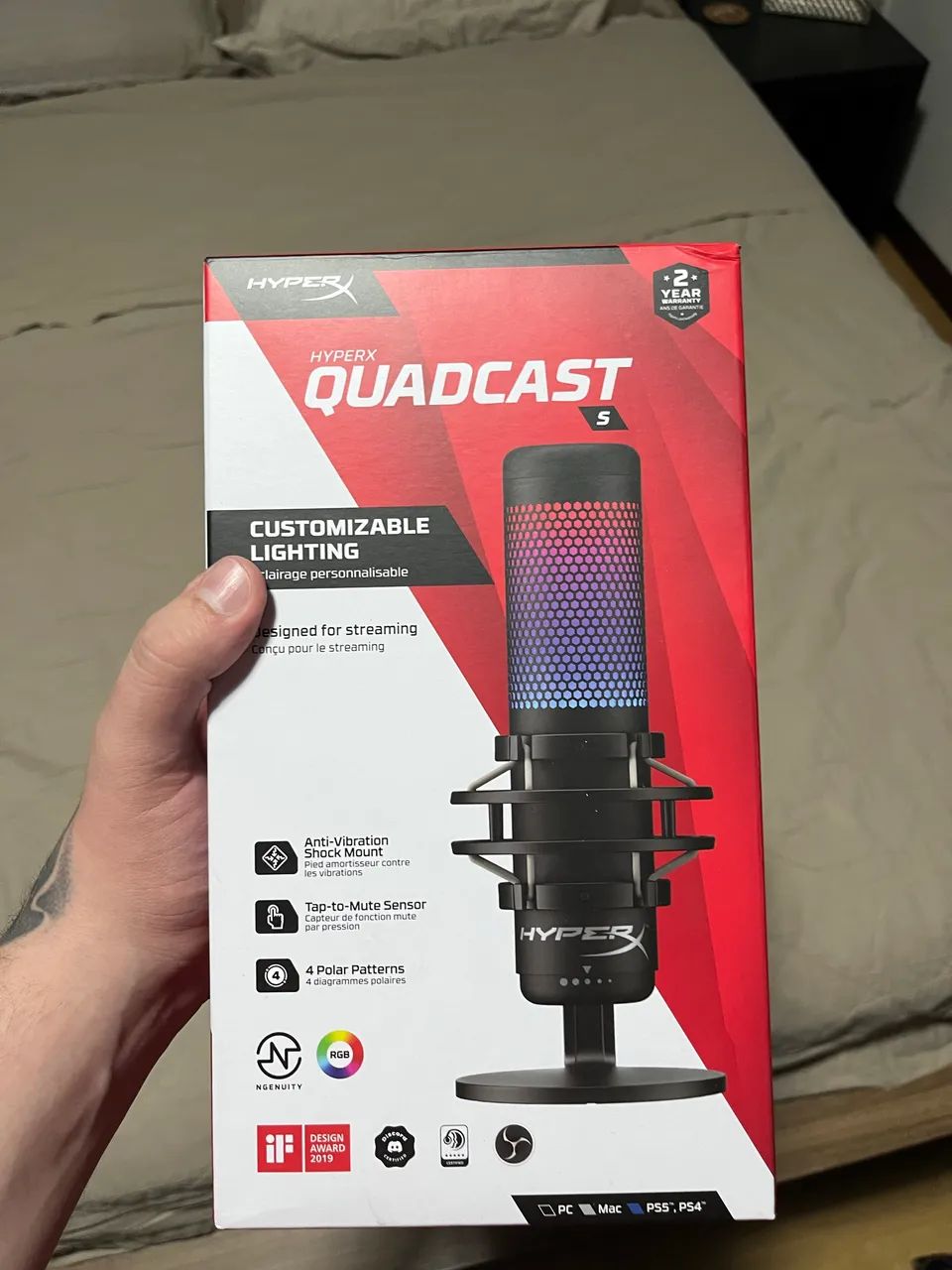 Microfone  Quadcast s hyperx64167709494401120