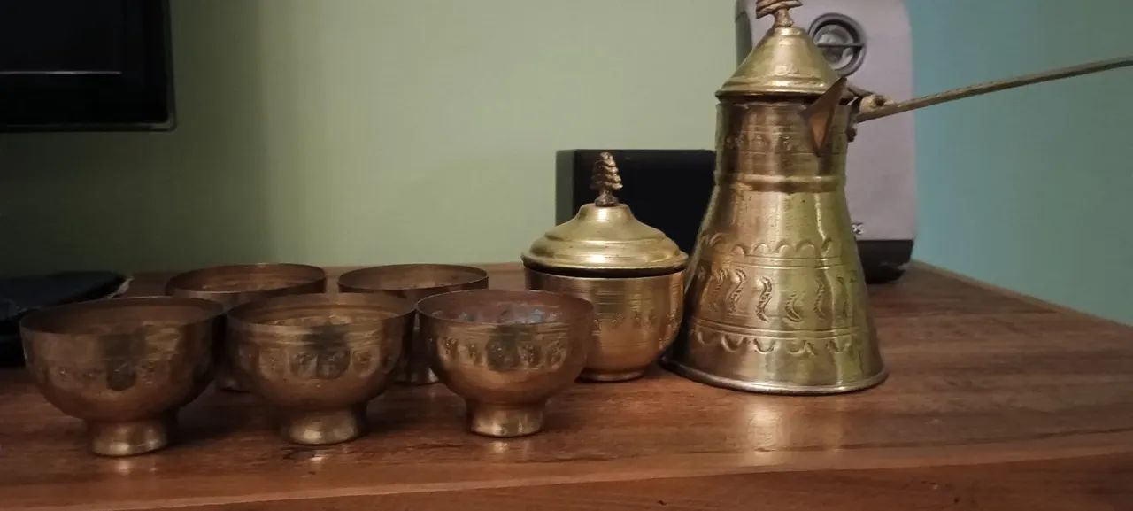 Conjunto Bule Árabe antigo 7 peças  - Foto 3