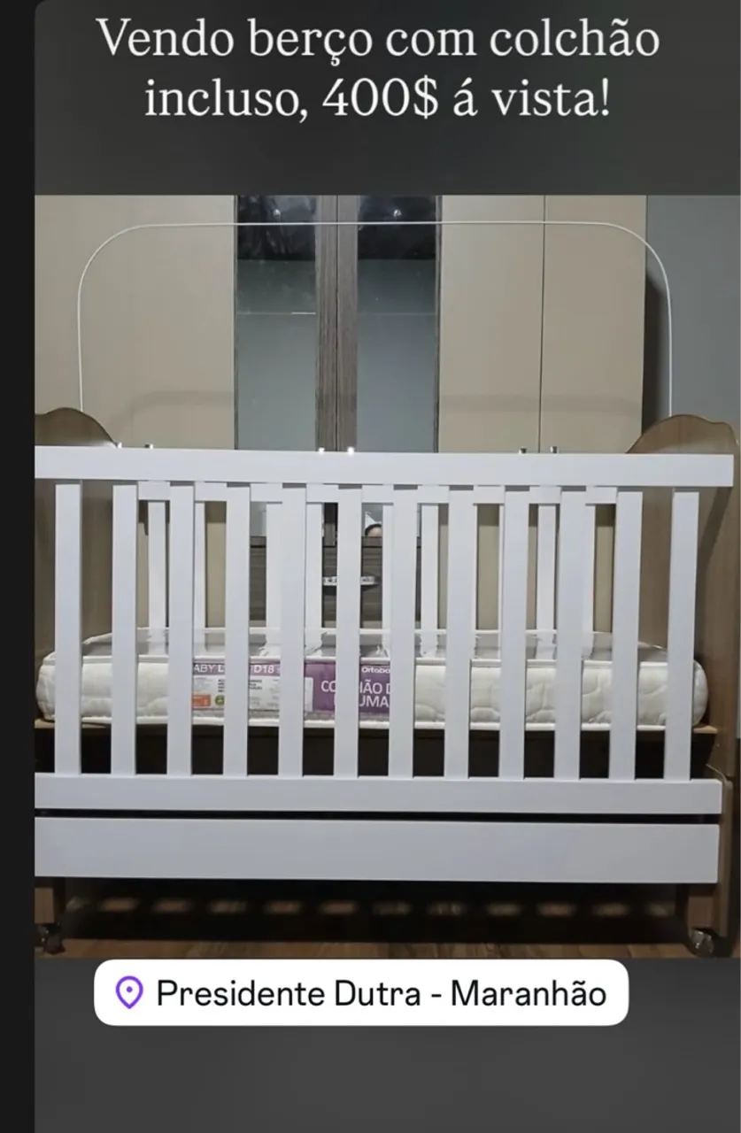 Berço com colchão incluso - R$400 à vista!