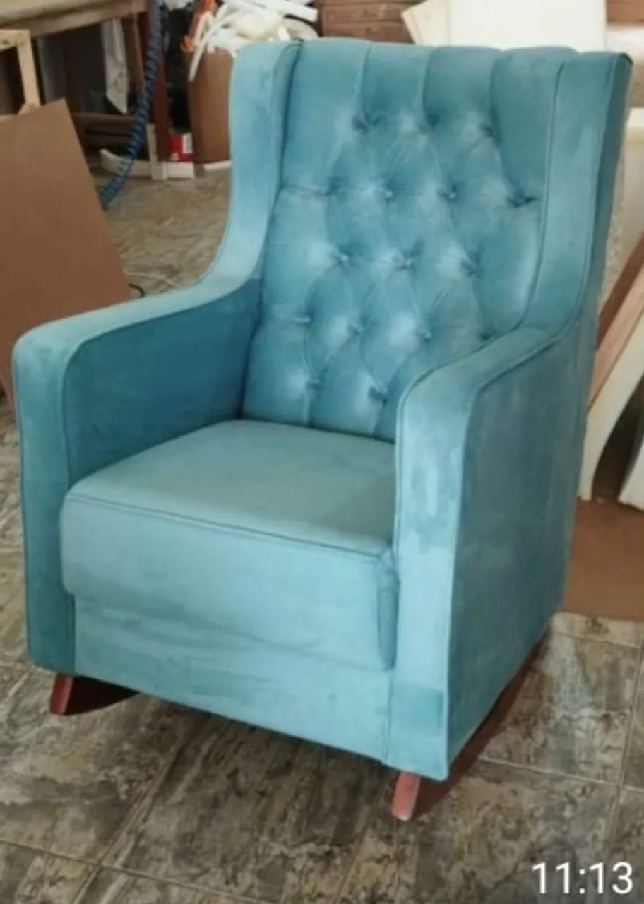 Poltrona de Balanço NOVA em linho - Foto 3