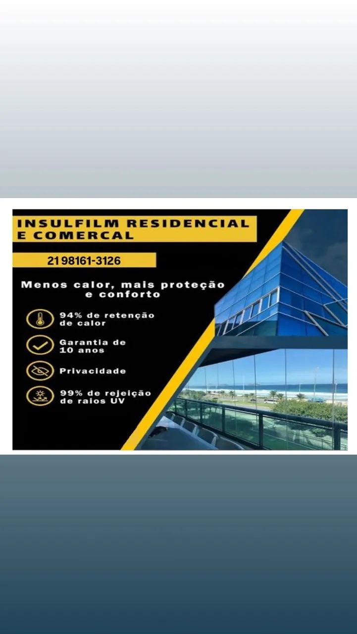 Película Insulfilm residencial e comercial 