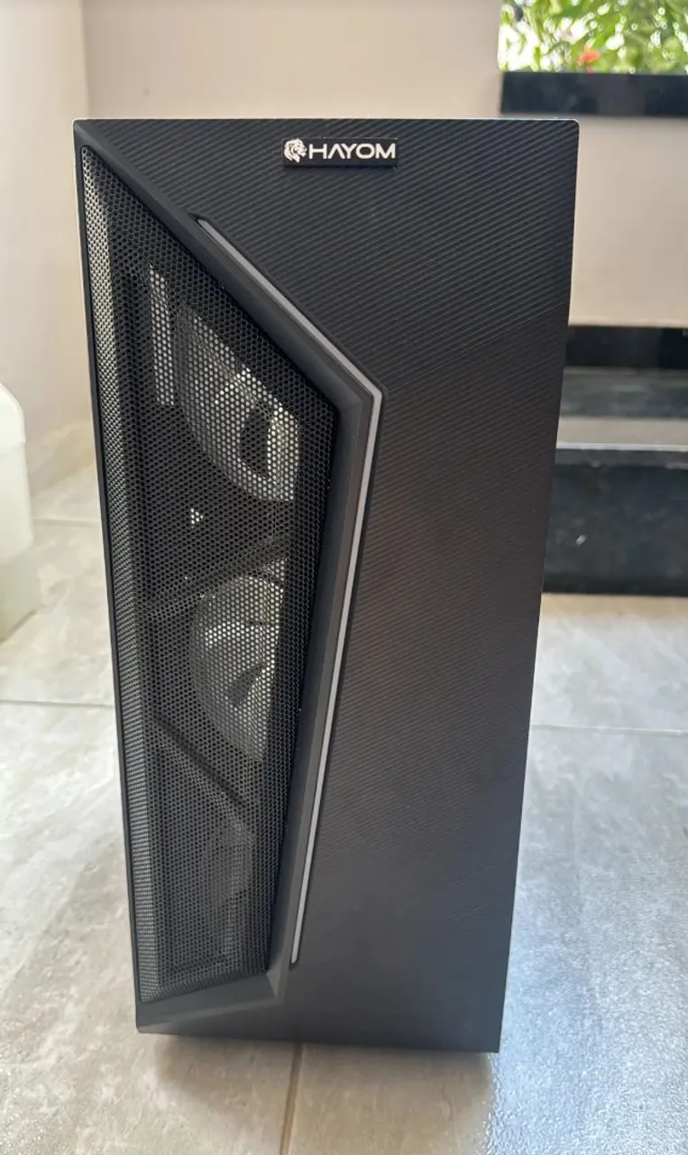Gabinete gamer hayon com 4 fans RGB controlável