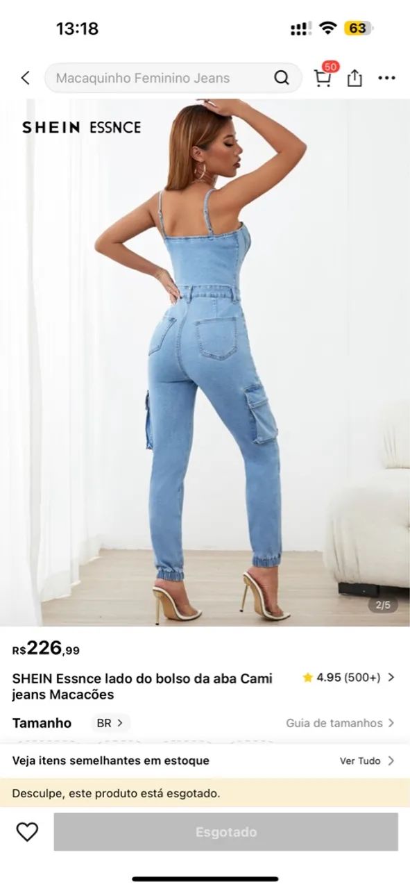 Macacão Jeans  - SHEIN - Foto 3