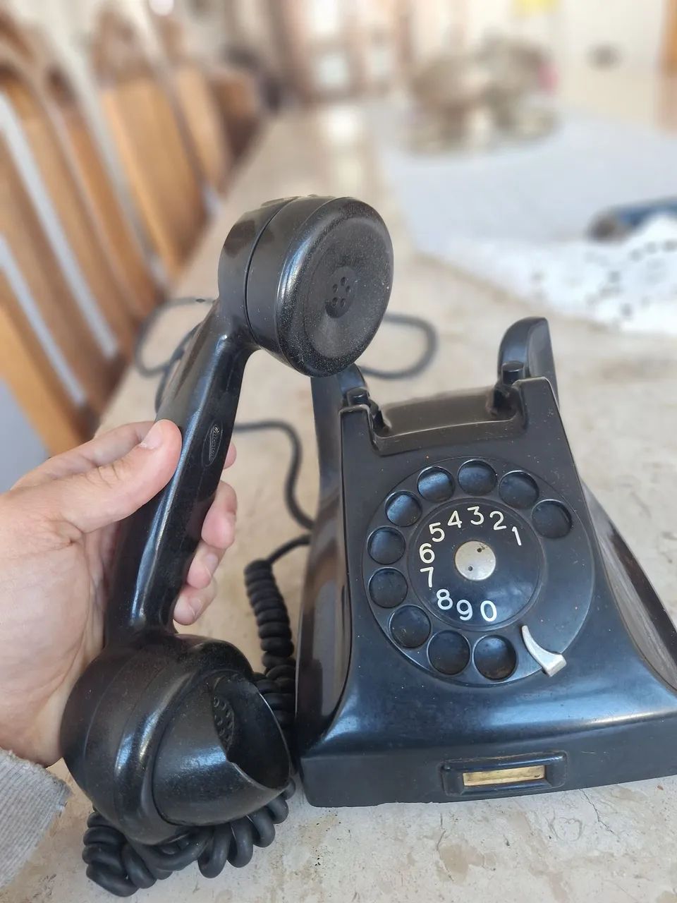 Telefone Antigo de Disco Ericsson DBH?15X40 - Funcionando, Década de 60, Peça Original<br> - Foto 2