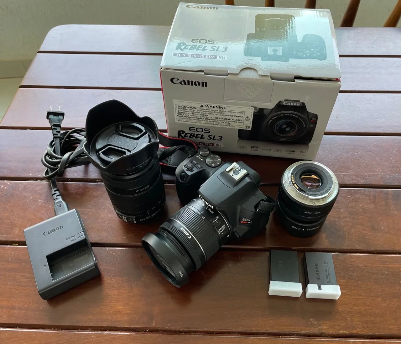 Câmera Canon EOS Rebel SL3 - Kit Completo