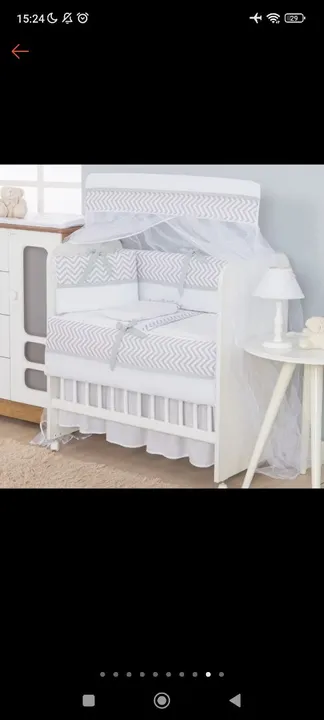 Mini Berço de bebê com kit berço e colchão