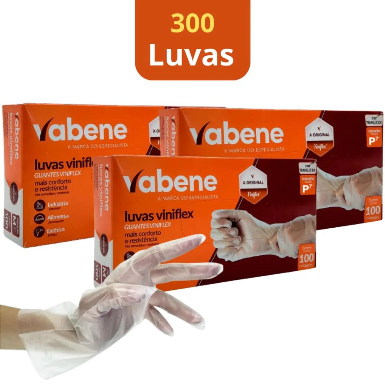 Luvas Viniflex - 100 unidades - Tamanho M100 - Foto 2
