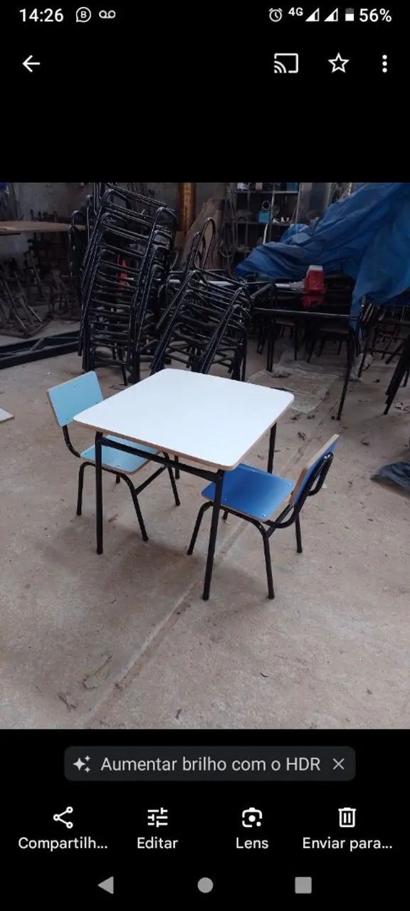 Conjunto Mesa e Cadeiras Coloridas Infantil - Foto 2