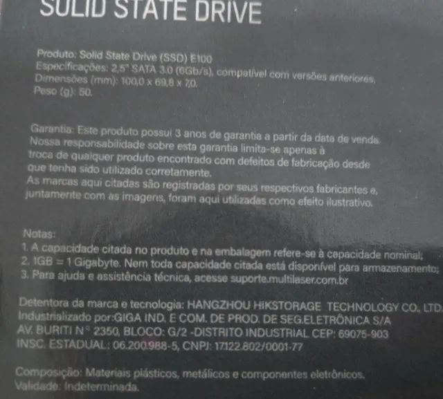 SSD SATA3 512GB 6.0Gb/s 510MB/s & 560MB/s [ Hikvision ] ( Garantia Nacional de 1 Ano ) - Foto 4
