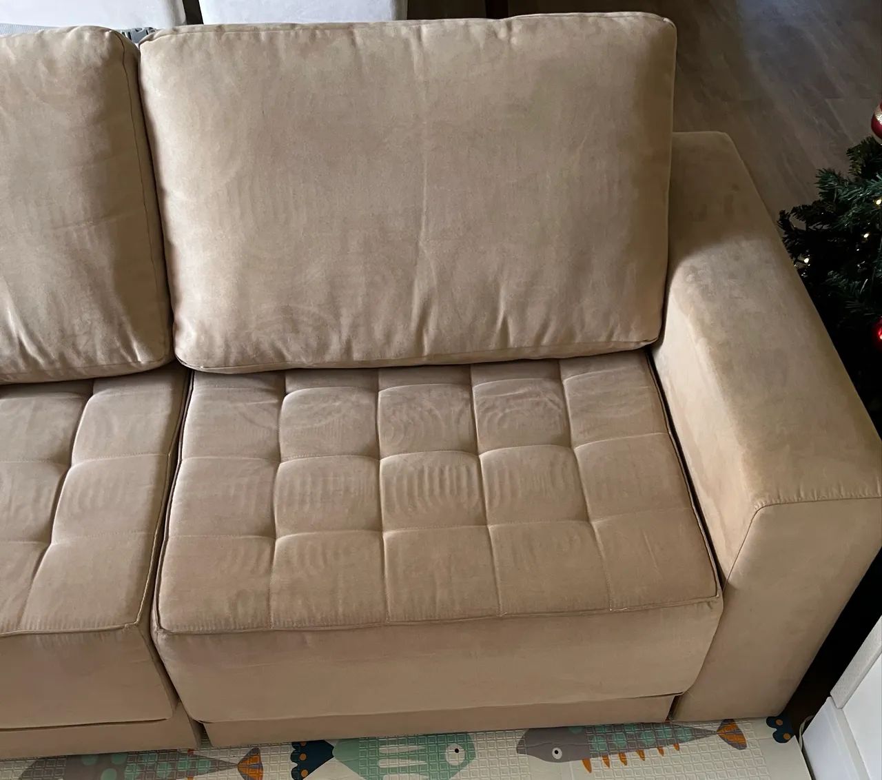Sofá retrátil bege  - Foto 3