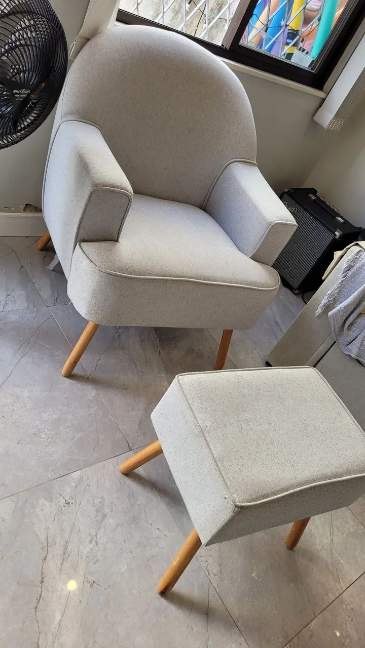 Poltrona Amamentacao LINHO - Foto 2