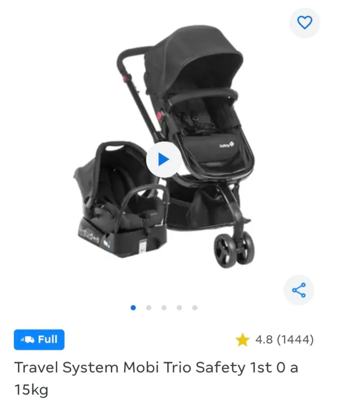 Carrinho de bebê e bebê conforto 