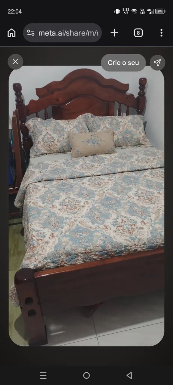 Cama estilo colonial