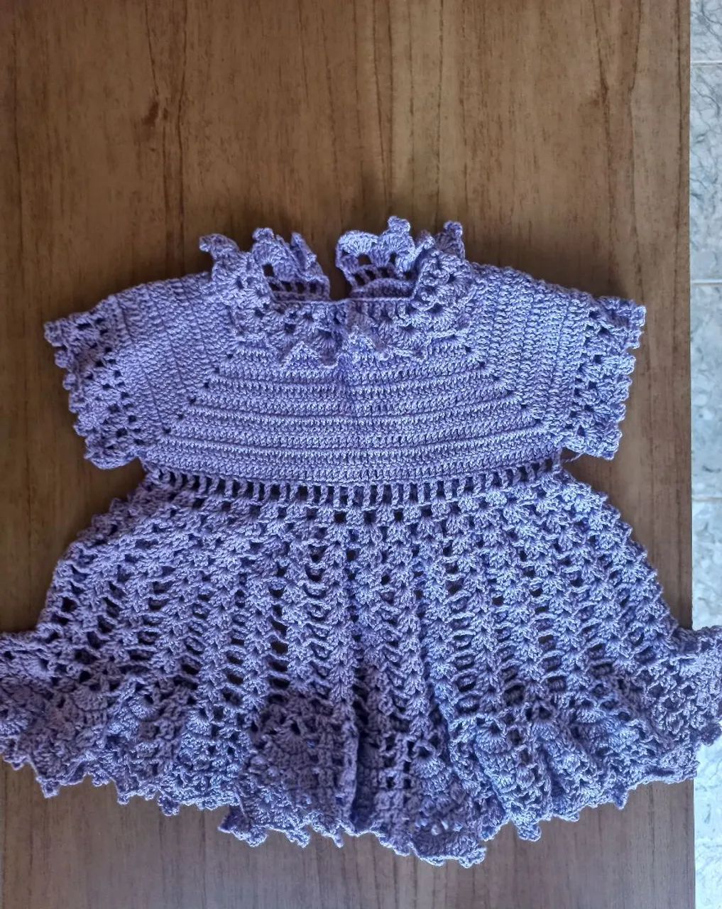 Vestido de crochê infantil