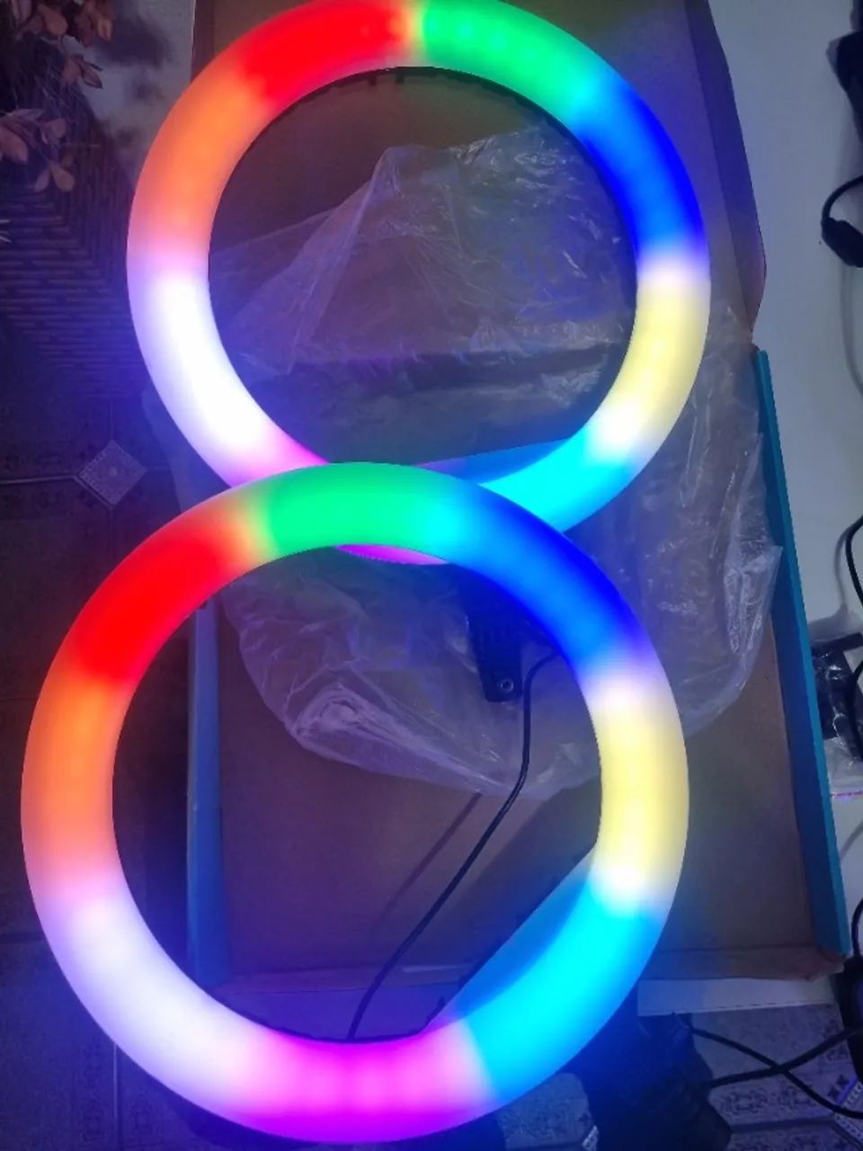 Ring Light Profissional Yq-360b 14 Polegadas 3 Suportes Cor da estrutura Preto Cor da luz  - Foto 2