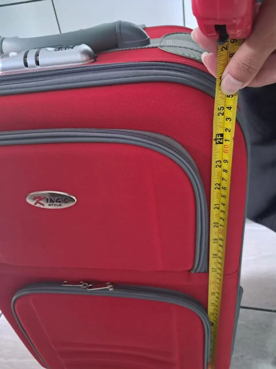 Mala de rodinha vermelha - Foto 3