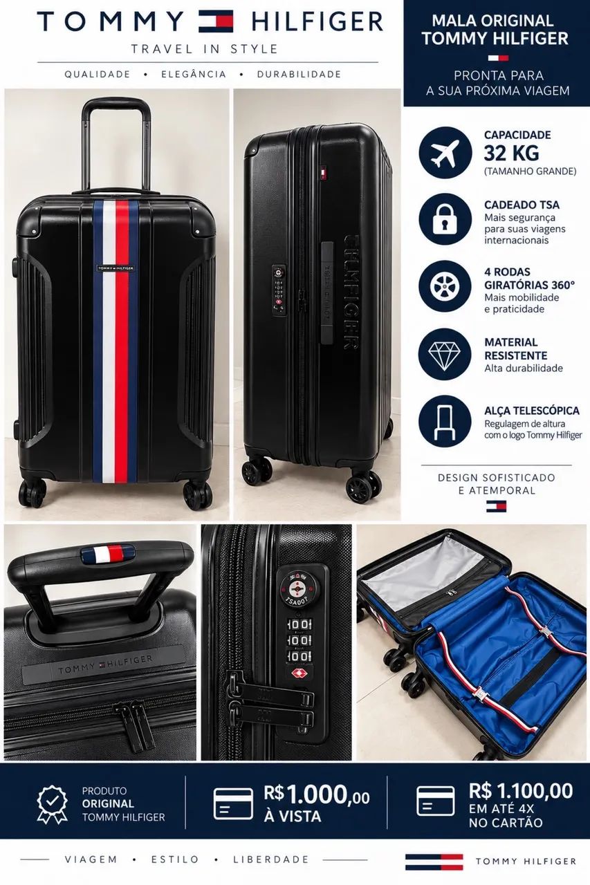 Mala de viagem 32 kg Tommy Hilfiger  - Foto 2