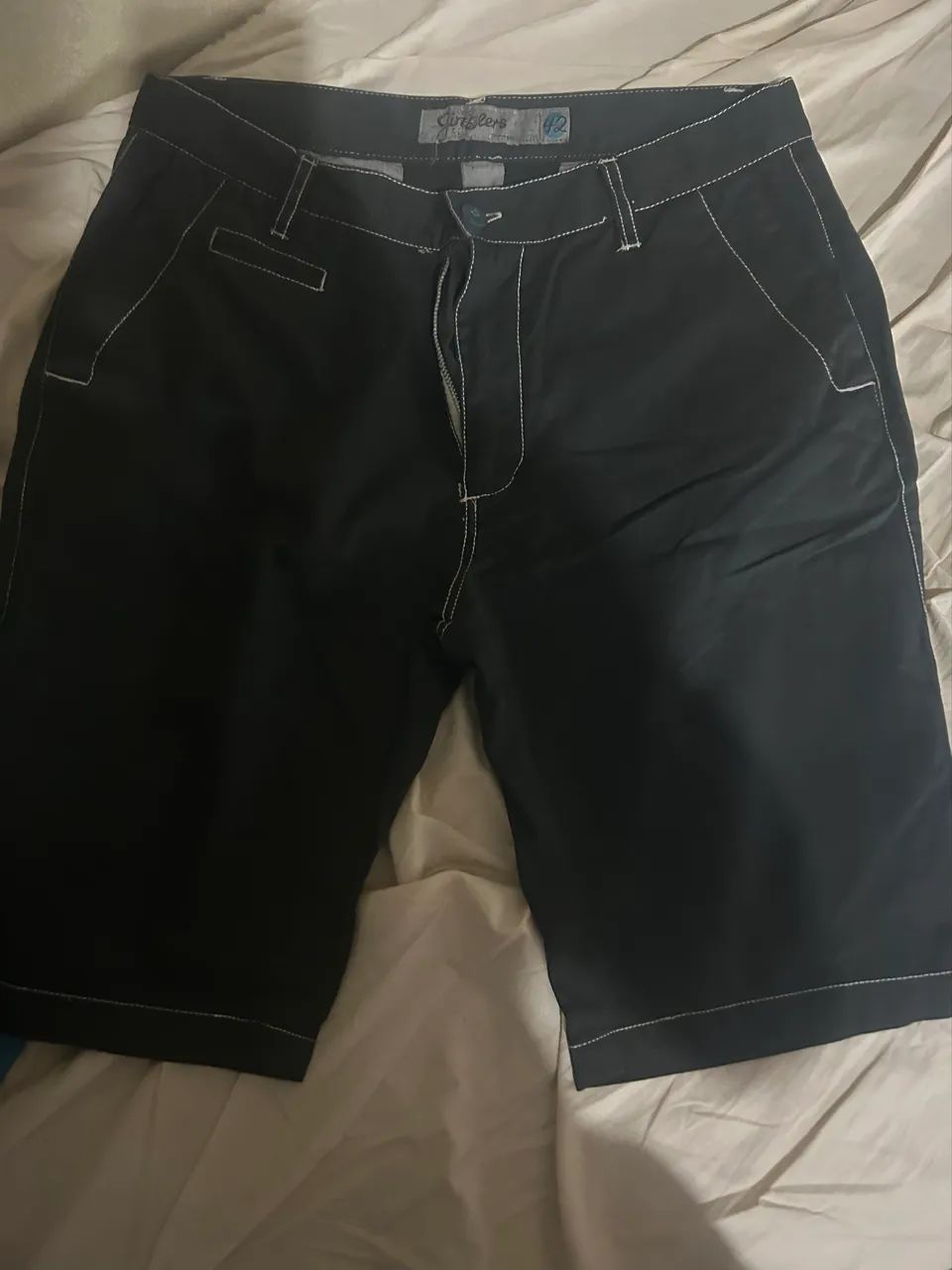 bermuda social chino, verde militar, Nova. - Foto 3