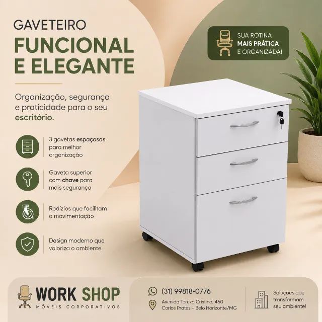 Gaveteiro Volante Misto