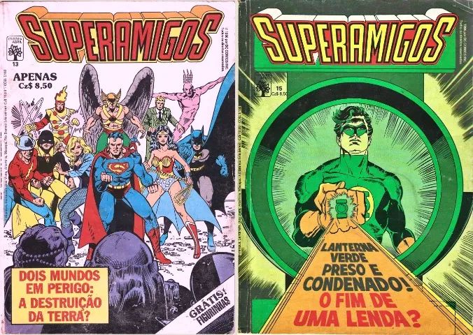 Superamigos, n°s 13 e 15 (Abril) [mai-jul/86] - preço por unidade.