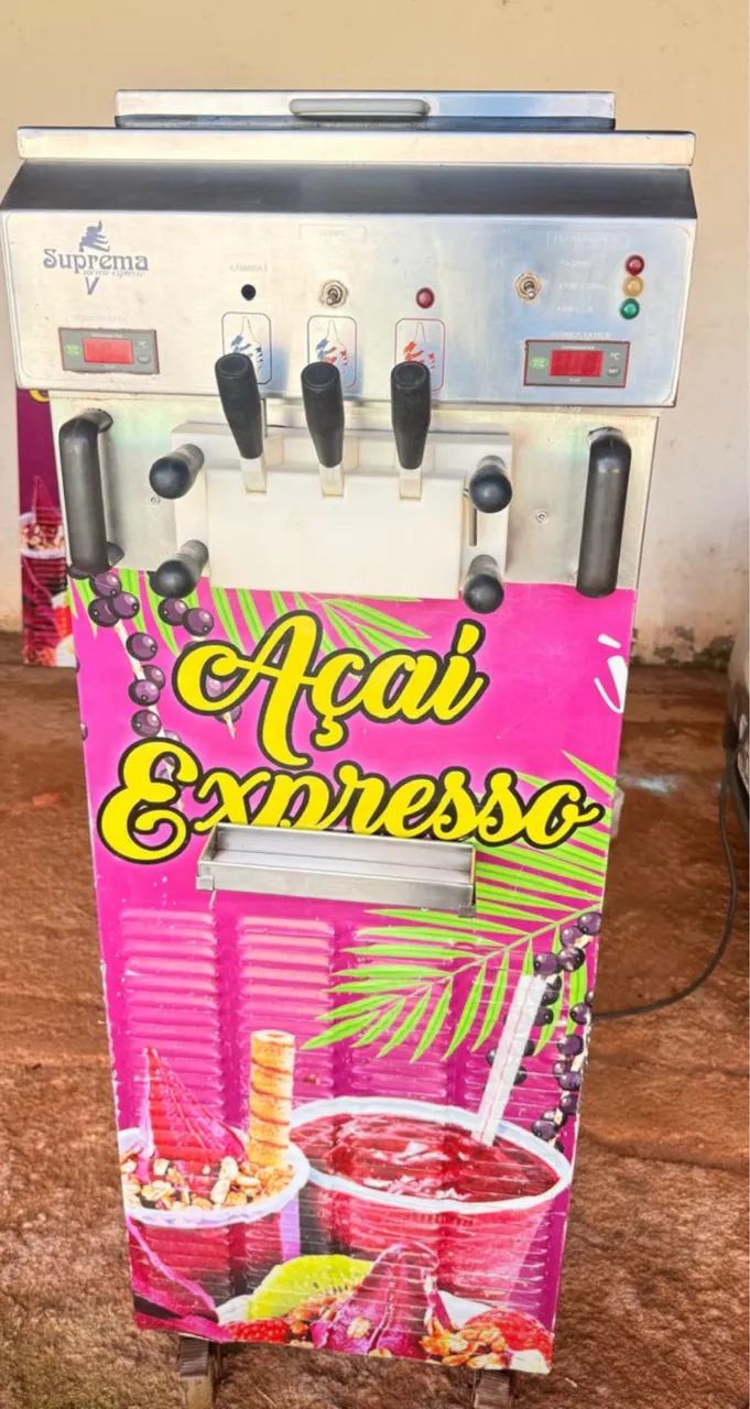 Máquina de sorvete italiano/açai.