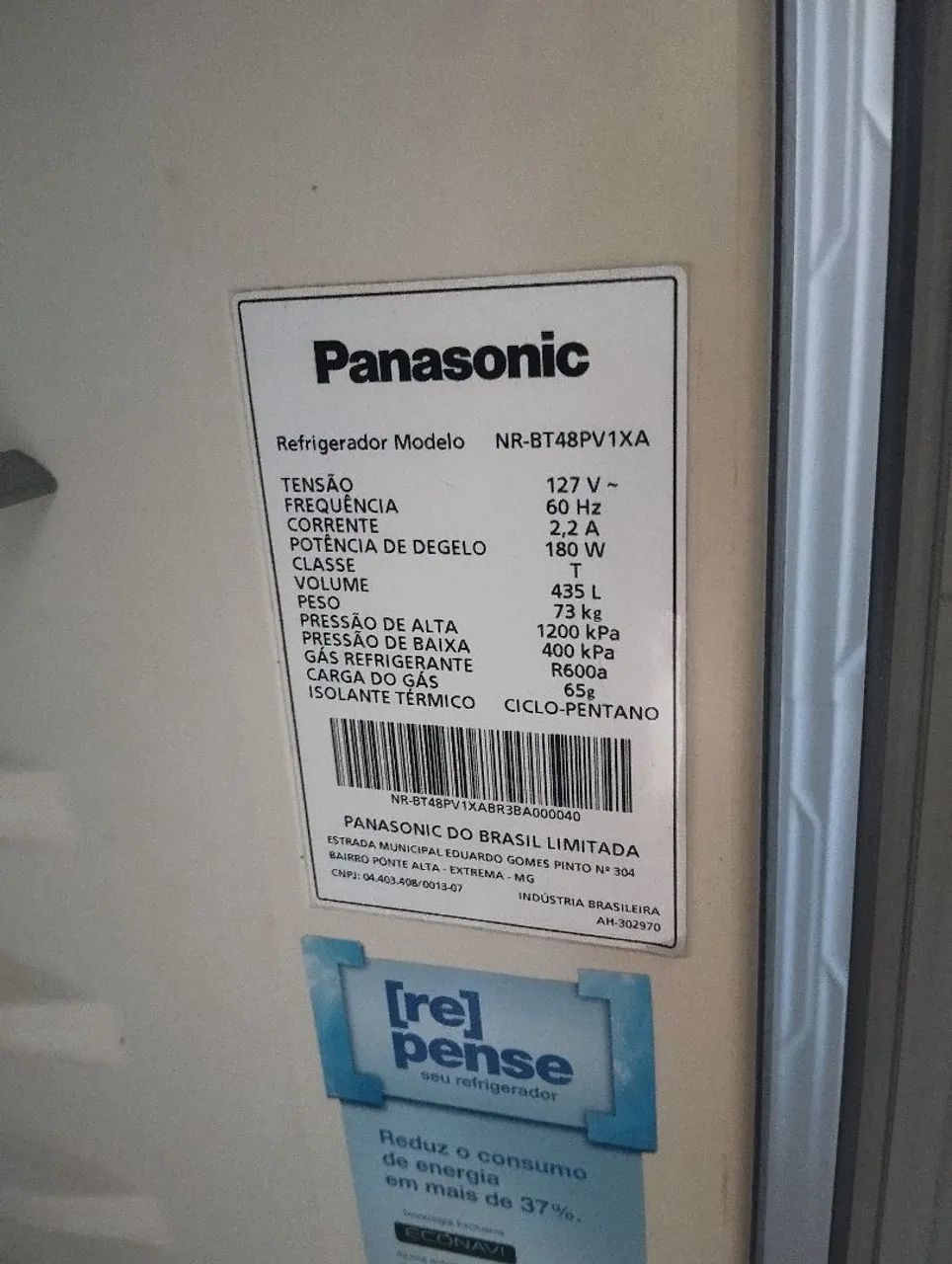 Geladeira Panasonic inverter - Geladeiras e Freezers - Parque 10