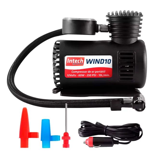 Compressor Ar Para Pneus Intech ( 12v ) 