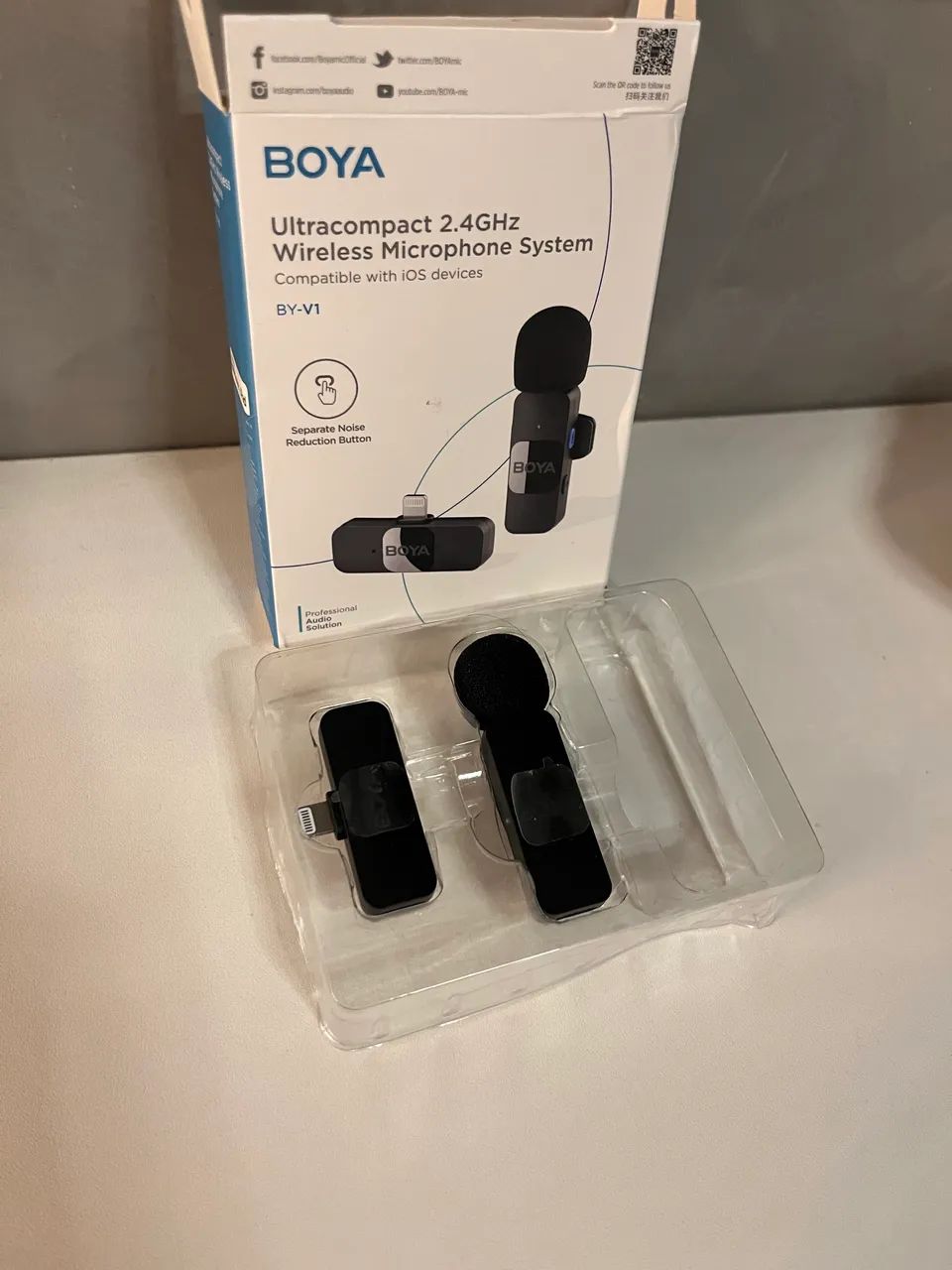 Microfone de lapela profissional Boya By-v1