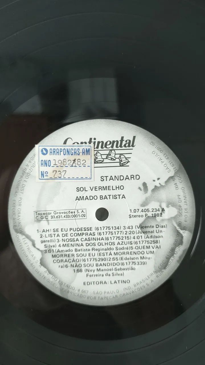 LP Sol vermelho de Amado Batista - Foto 4