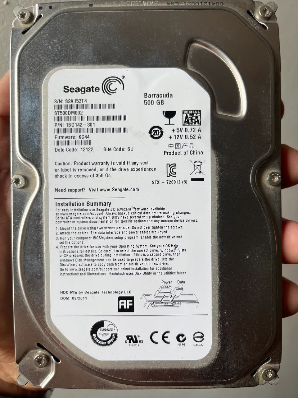 HD Seagate 500GB Sara