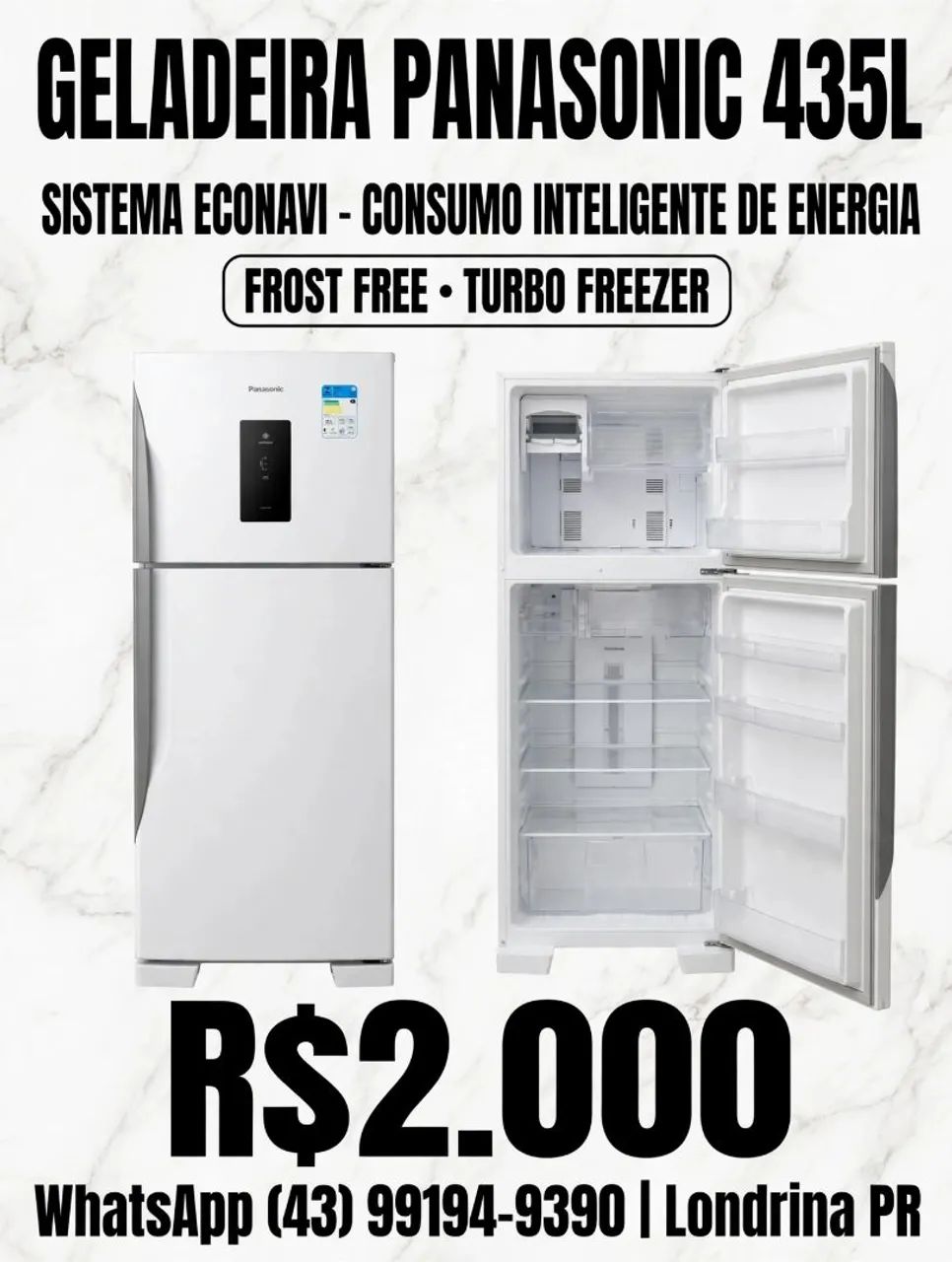 Panasonic 435 litros 